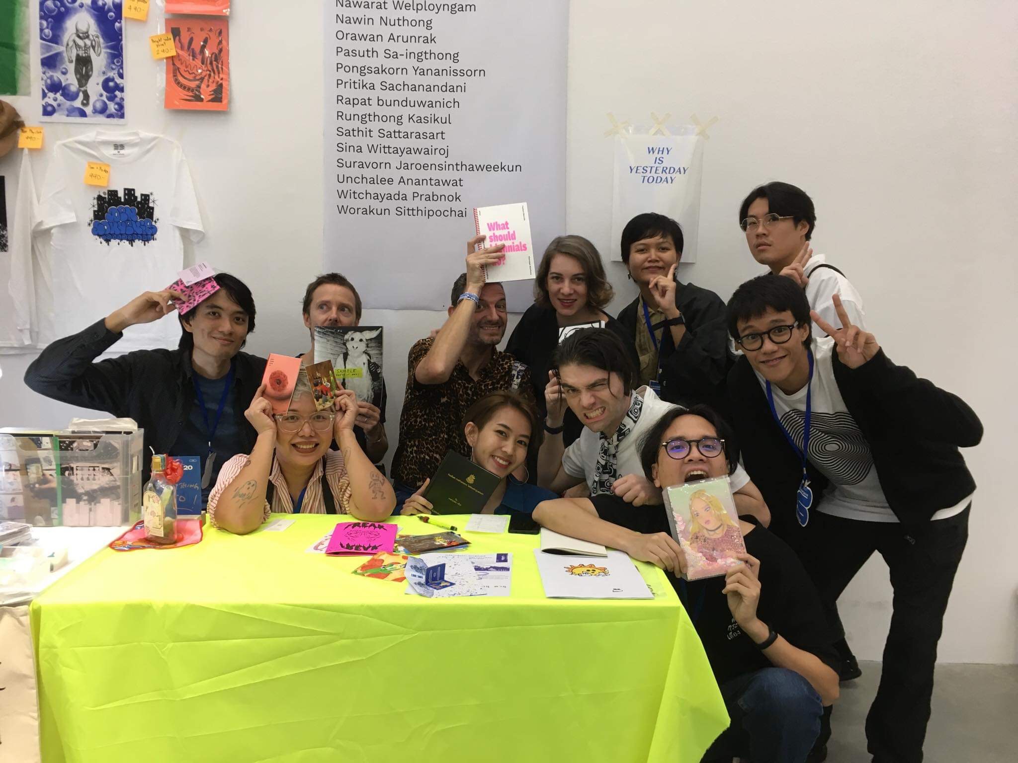 Several participants of Table 20 at Bangkok Art Book Fair 2019